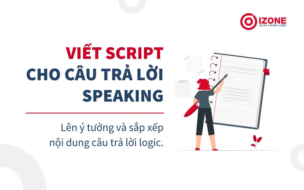 Để dùng đúng ngữ pháp khi nói  bạn nên viết script cho câu trả lời speaking