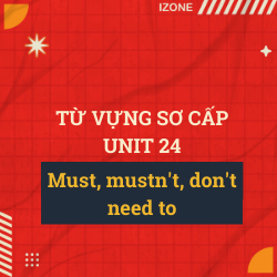 Từ vựng sơ cấp – Unit 24: Must, Mustn’t, Don’t need to