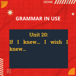 Grammar In Use – Unit 20: If I knew… I wish I knew…