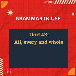 Grammar In Use – Unit 43: All, every and whole