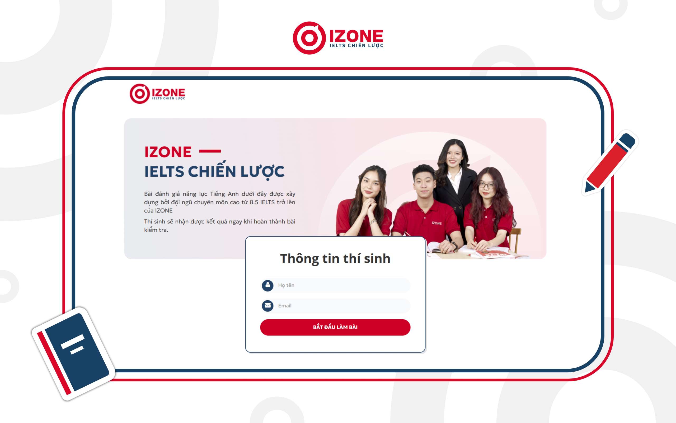 Thi thử IELTS online tại IZONE