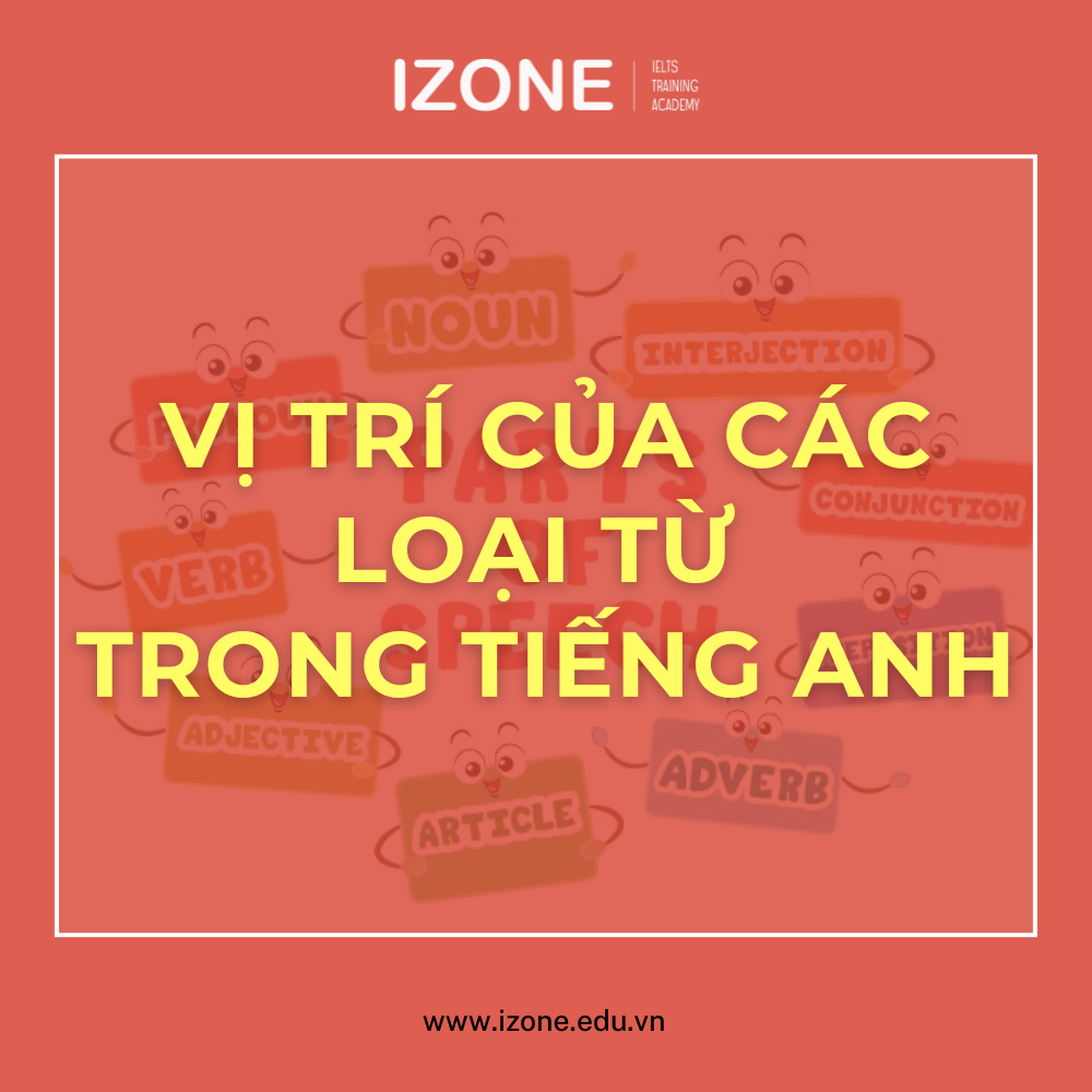 Vị trí của các loại từ trong tiếng Anh – Danh, tính, trạng, động từ đứng ở đâu?