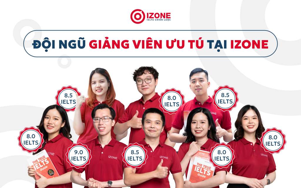 đội ngũ giảng viên 8.0 - 9.0 tại IZONE - IELTS Chiến lược