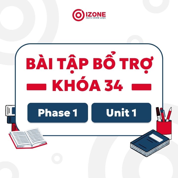 Bài tập bổ trợ khóa 34 – Phase 1 – Unit 1