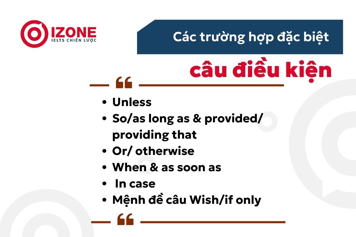 Các trường hợp đặc biệt trong câu điều kiện