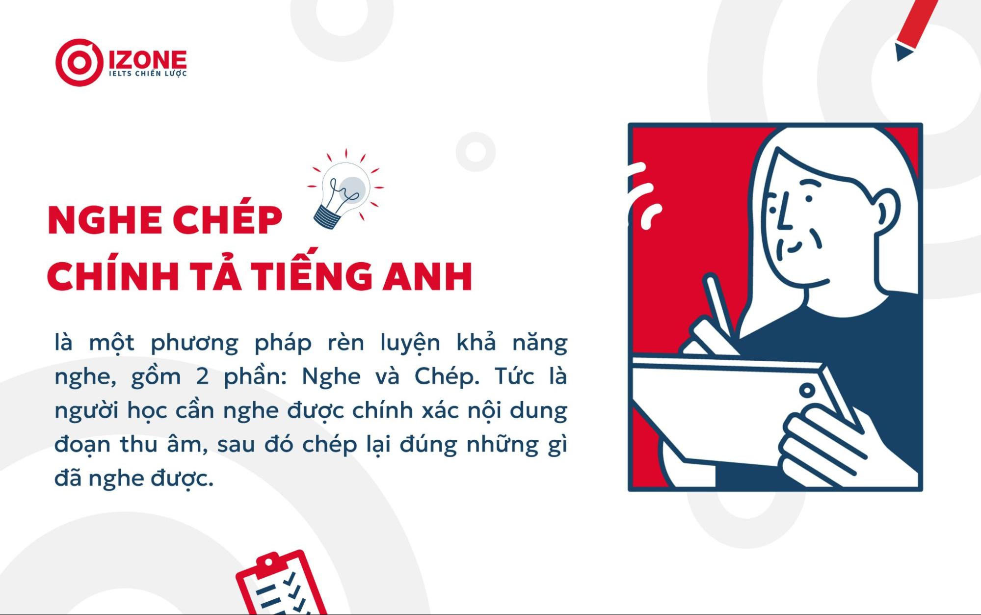 Định nghĩa "nghe chép chính tả Tiếng Anh"