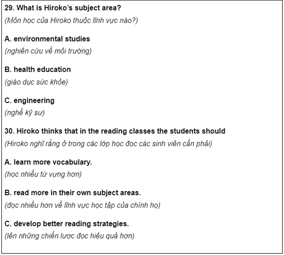 IELTS Listening 9 Test 1 - Section 3: Course Feedback 