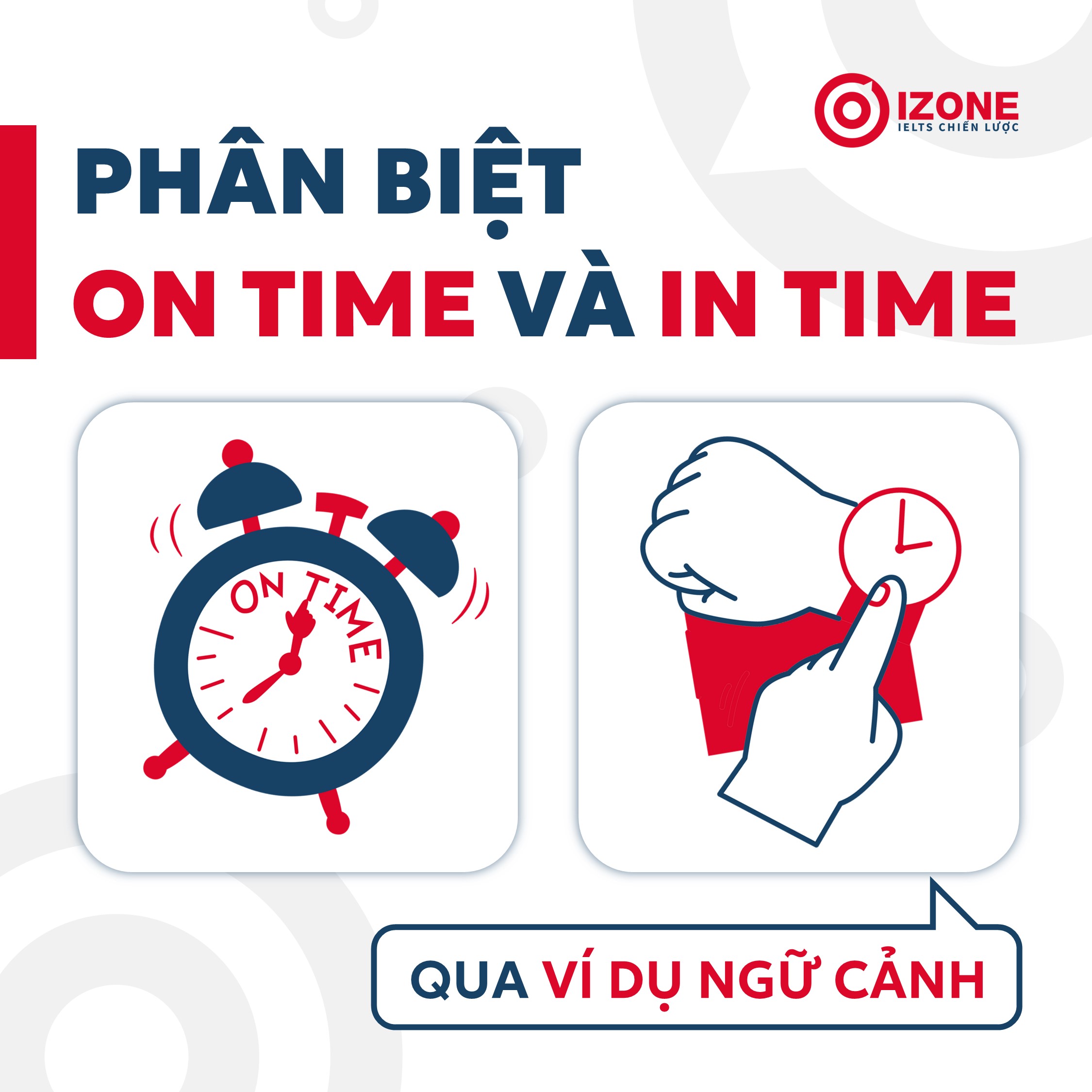 Cách phân biệt On time và In time trong tiếng Anh qua ví dụ ngữ cảnh hiệu quả