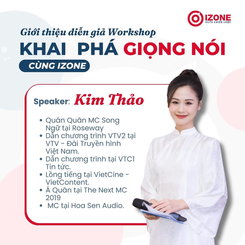 Diễn giả của workshop "Khai phá giọng nói" tại IZONE