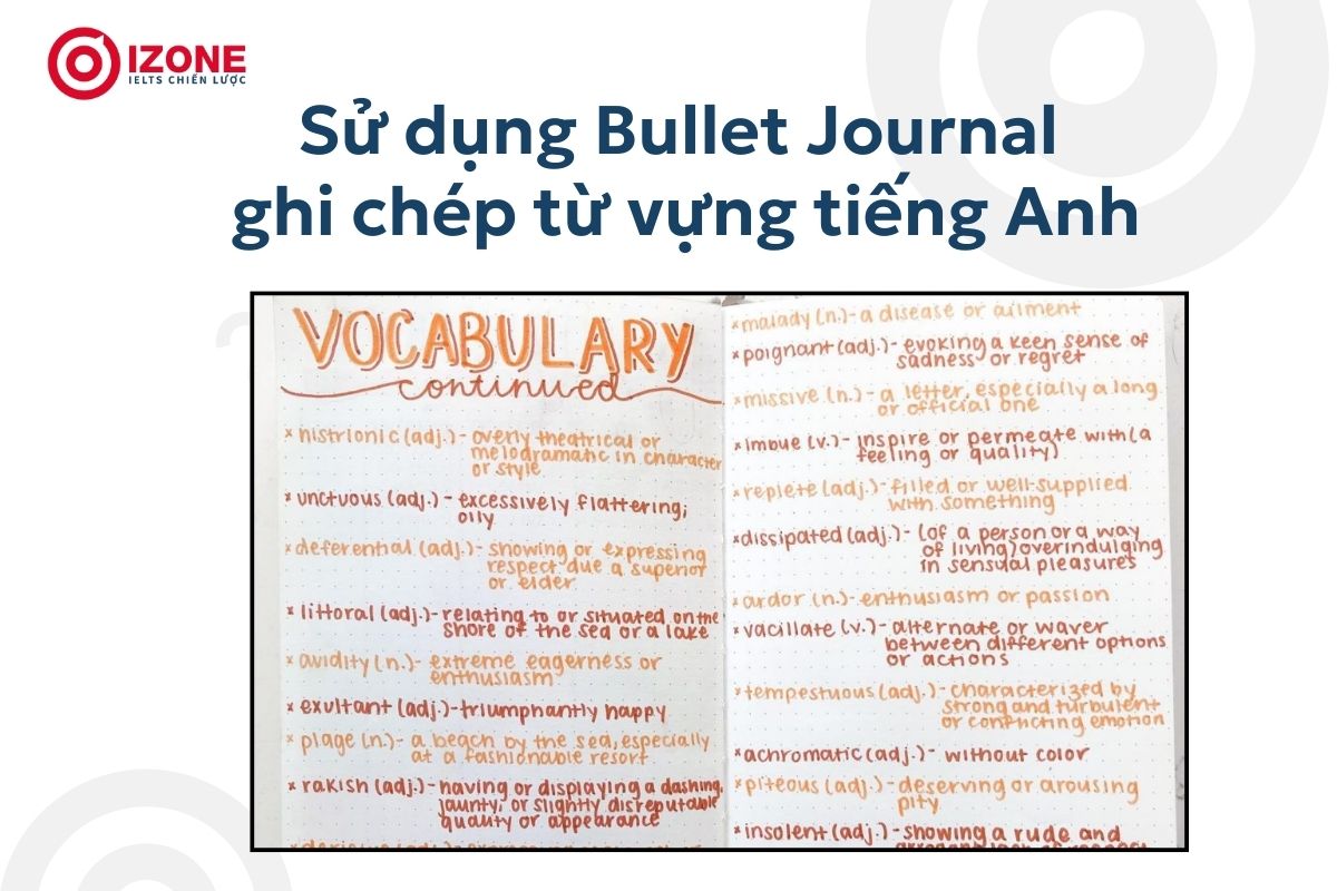 Cách ghi chép khi học ngoại ngữ hiệu quả: sử dụng phương pháp Bullet Journal