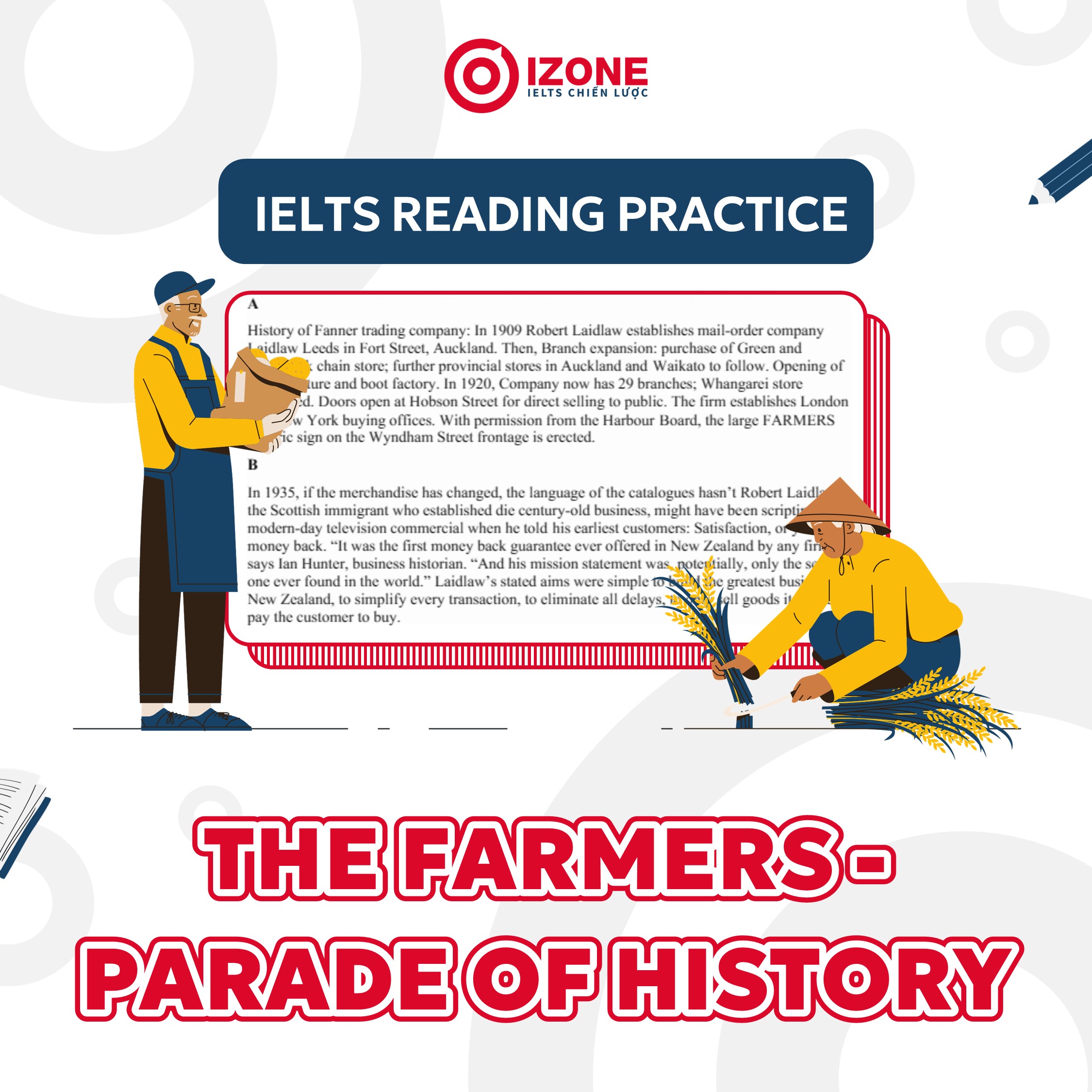 IELTS Reading Practice Test The Farmers! Parade of history – Đáp án chi tiết