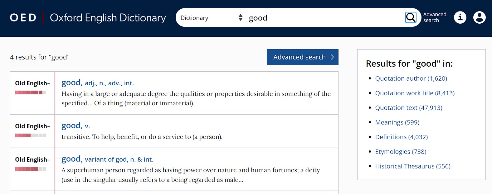 trang web tra từ đồng nghĩa Tiếng Anh uy tín Oxford Dictionaries