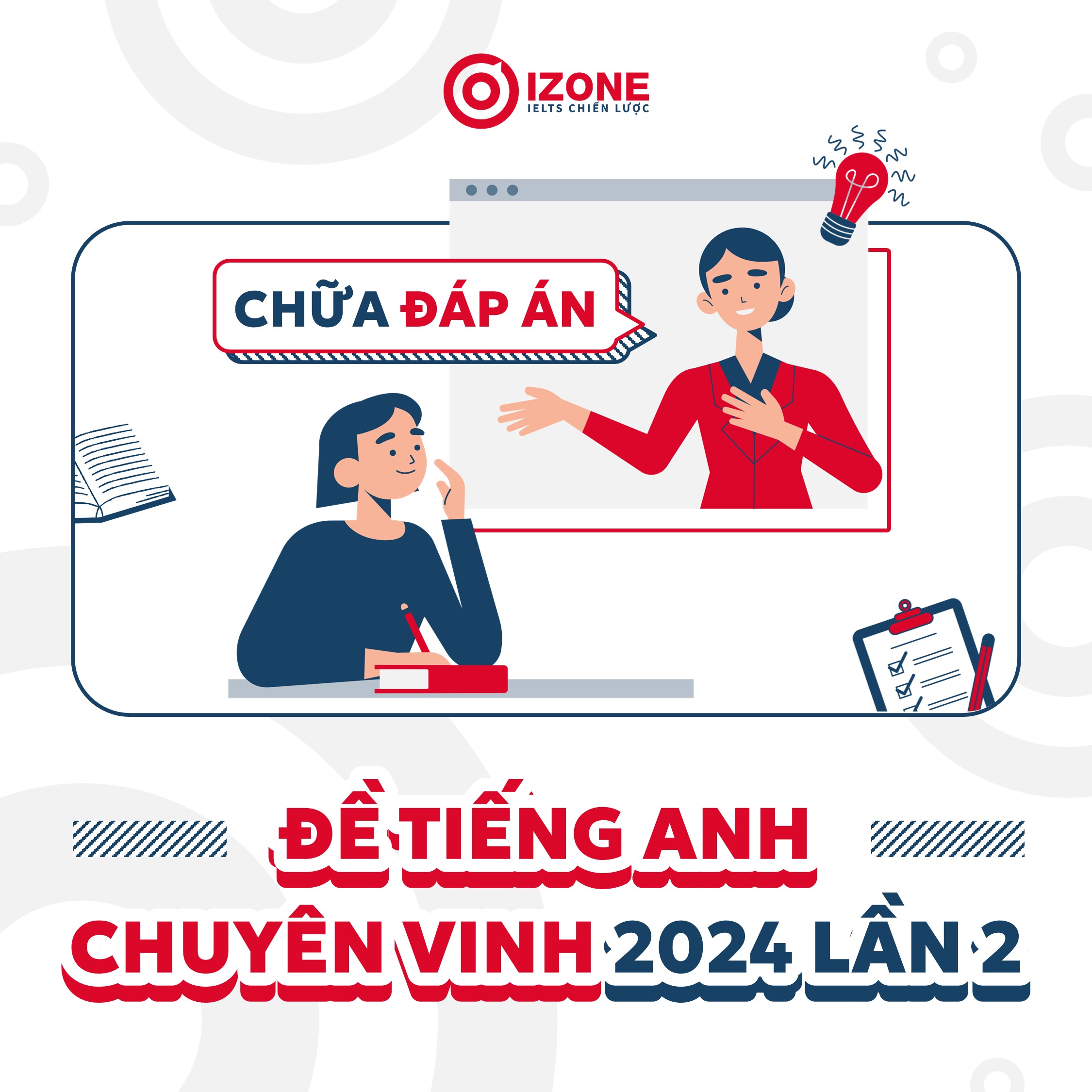 Giải Đề thi thử THPT Quốc Gia môn tiếng Anh chuyên Vinh lần 2 năm 2024