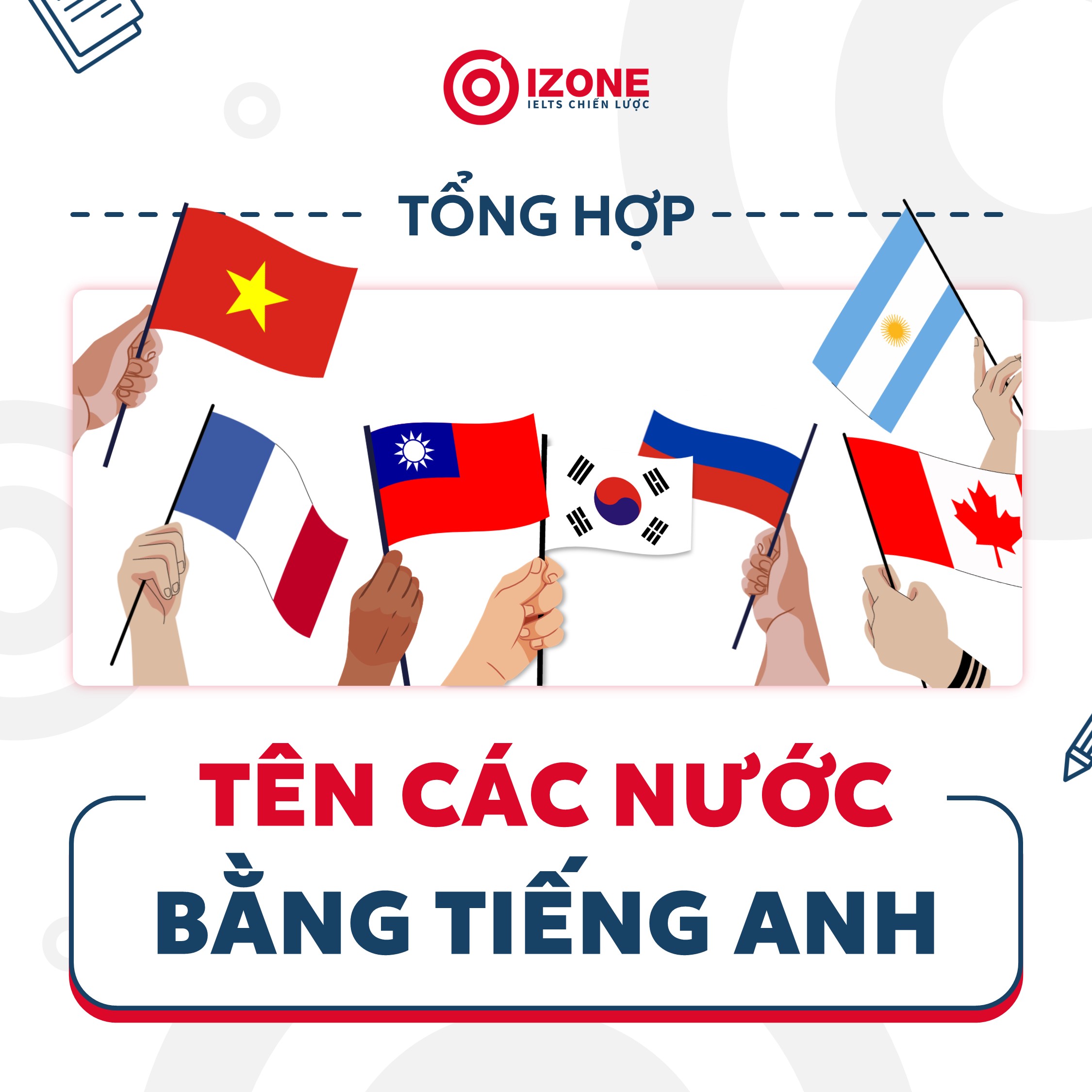 Tổng hợp tên các nước trên thế giới bằng Tiếng Anh đầy đủ nhất