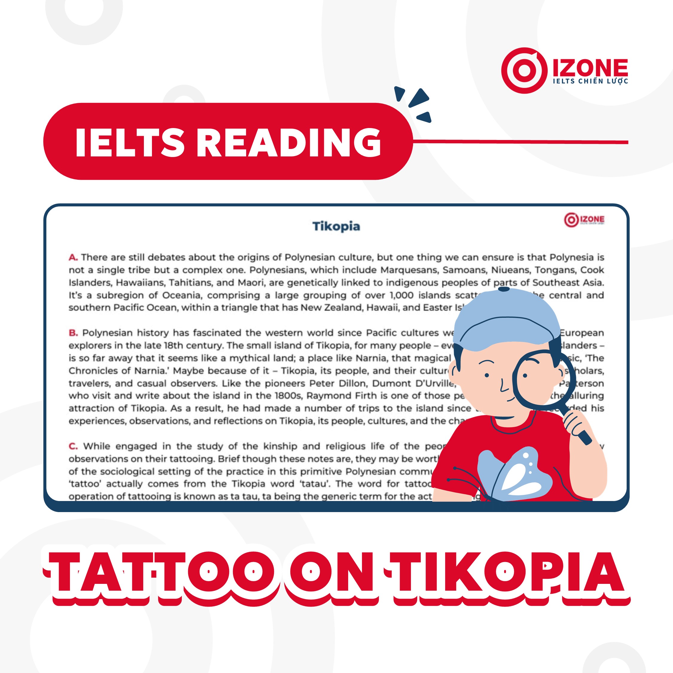 [Đáp án & Giải thích chi tiết] Tattoo On Tikopia – IELTS Reading