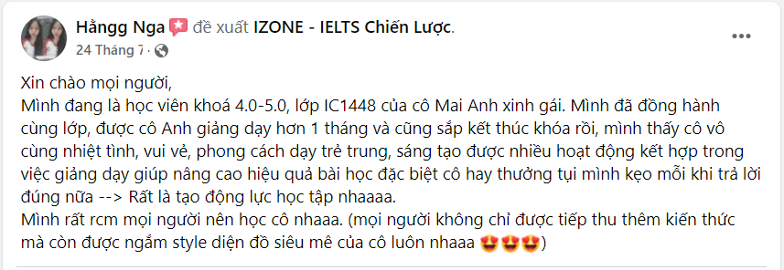 review giảng viên IZONE