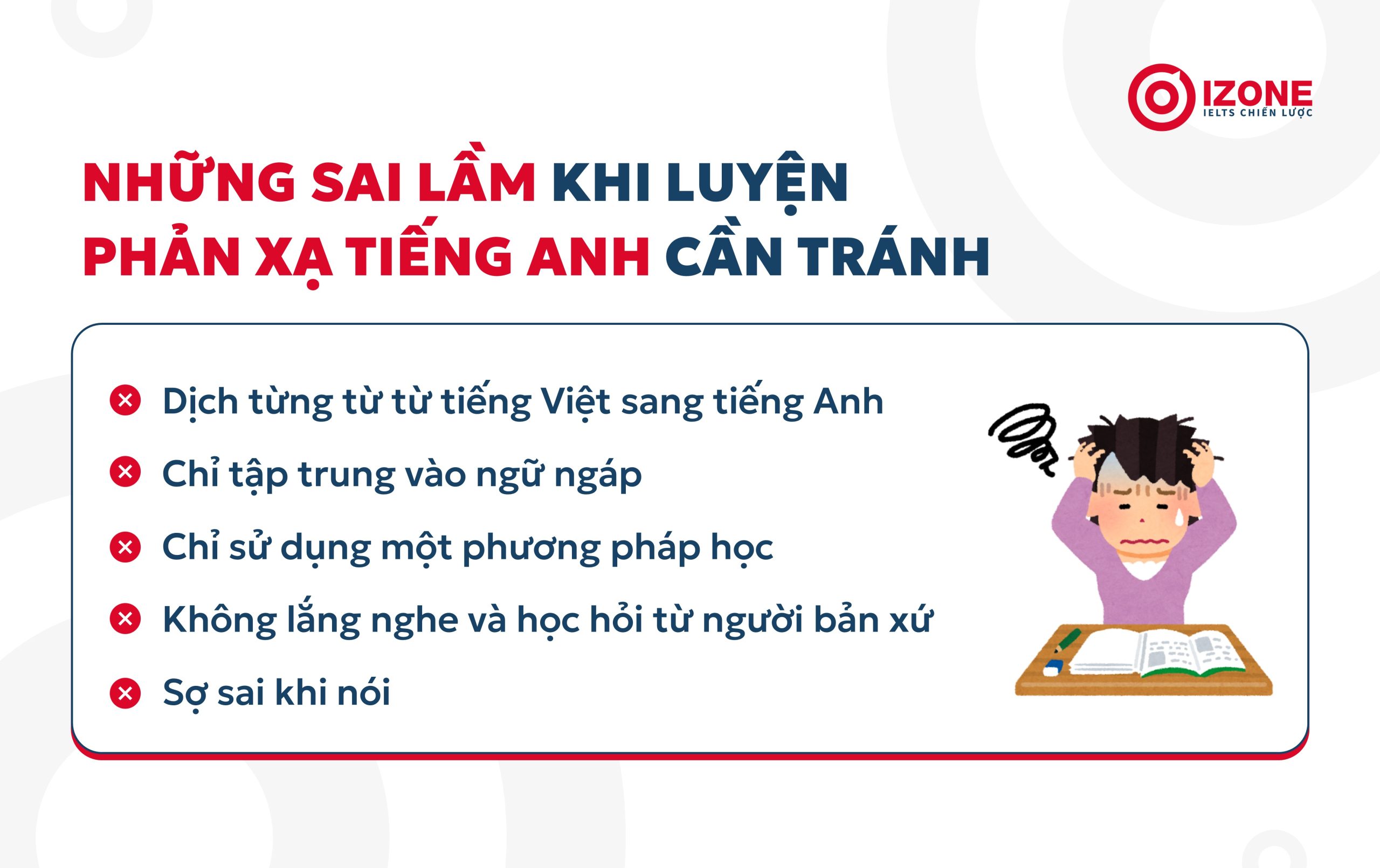 Những sai lầm khi luyện phản xạ tiếng Anh 