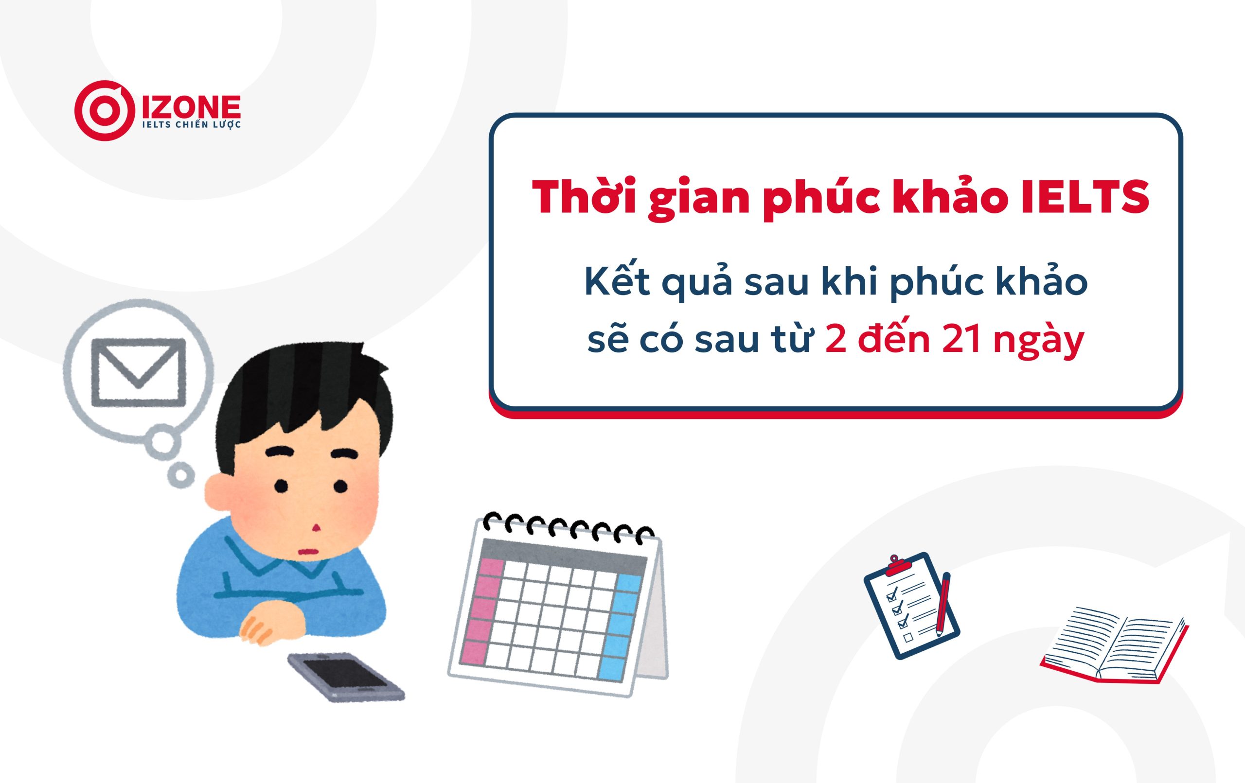 Thời gian nhận được điểm phúc khảo IELTS từ 2 - 21 ngày