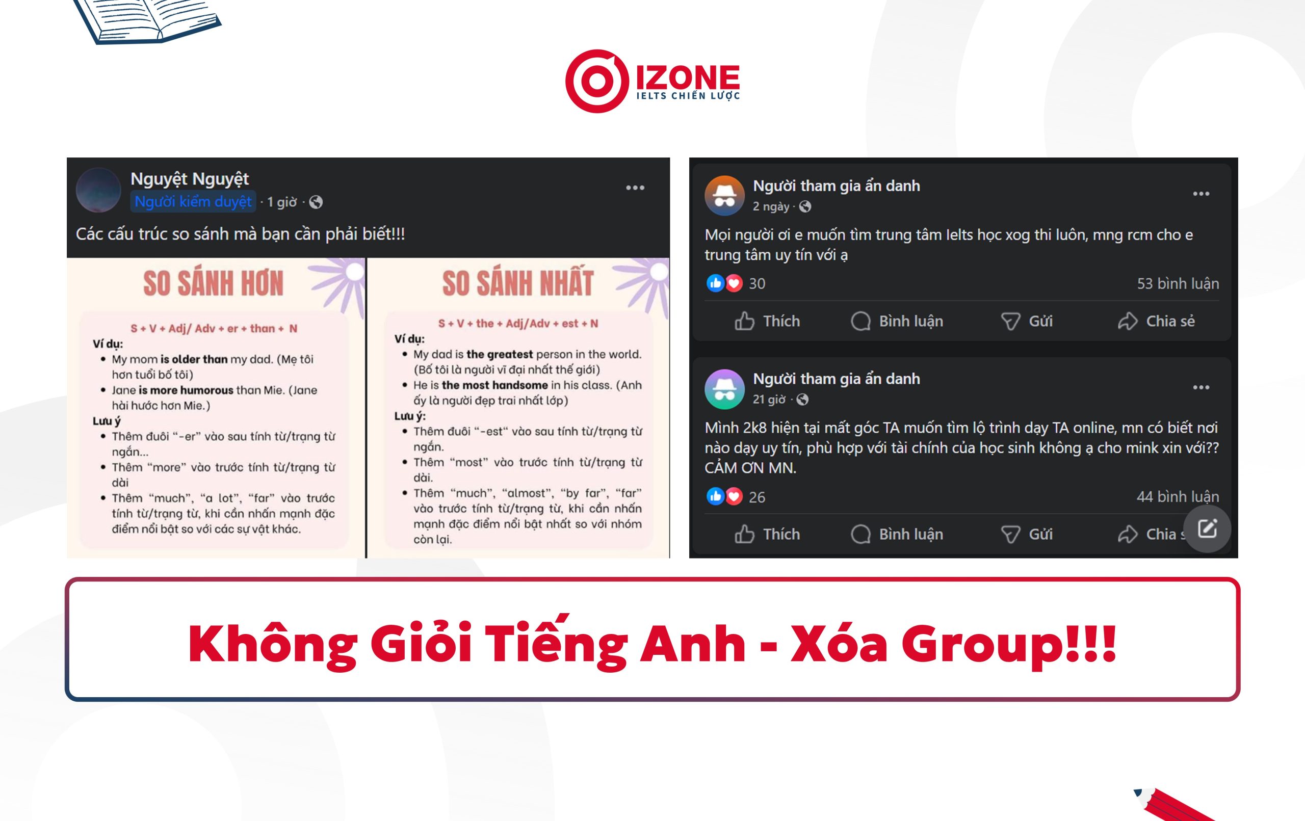 Tình trạng hoạt động hiện tại của group Không Giỏi Tiếng Anh - Xóa Group!!! 